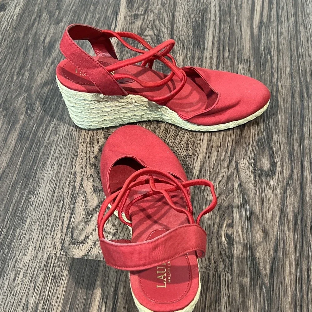 Lauren Ralph Lauren Women's Caralee Espadrille Wedge Sandal Size 10B